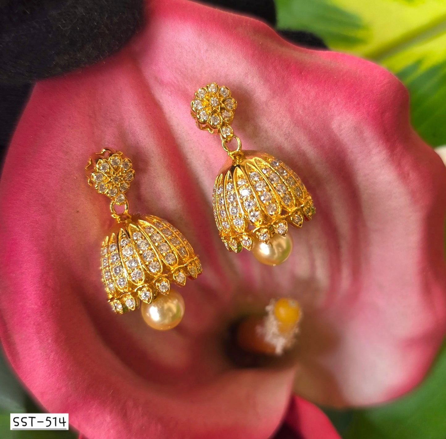 SST 514 | PEARL JEWEL JHUMKA EARRINGS