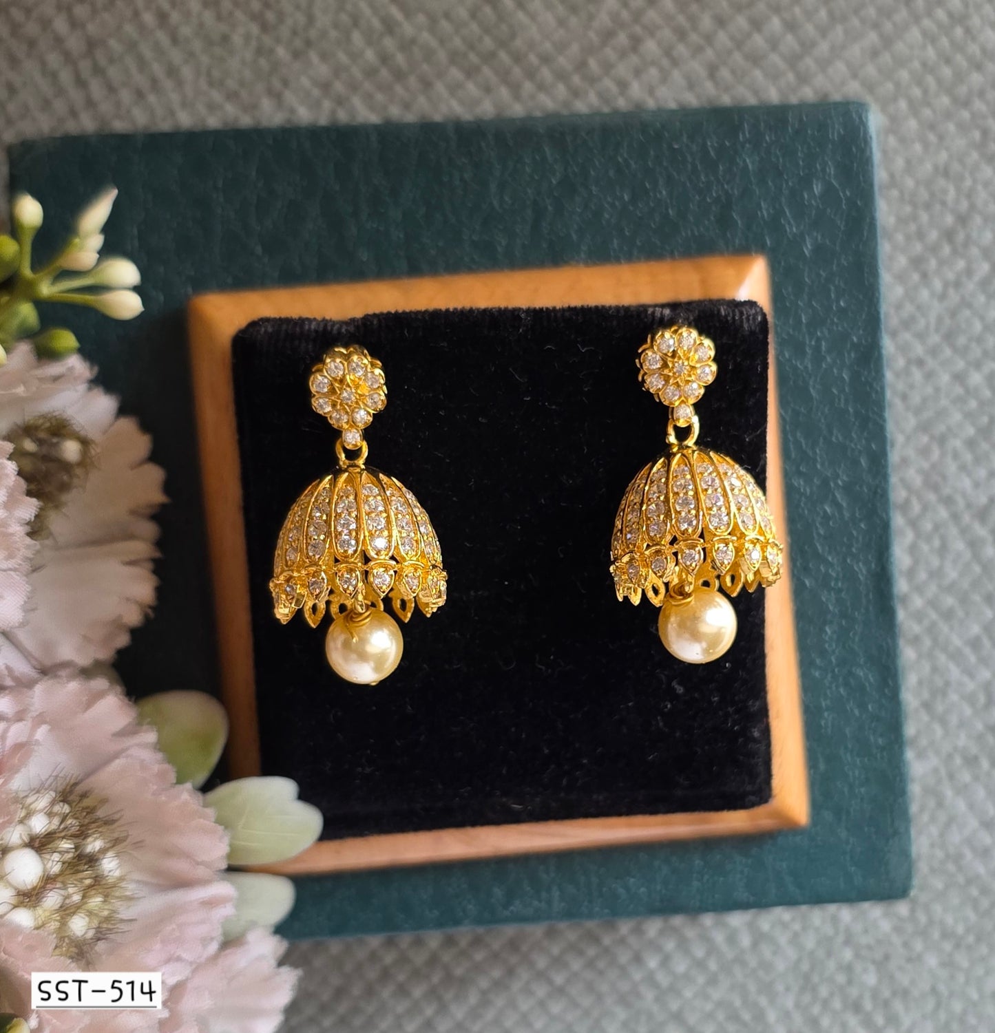 SST 514 | PEARL JEWEL JHUMKA EARRINGS