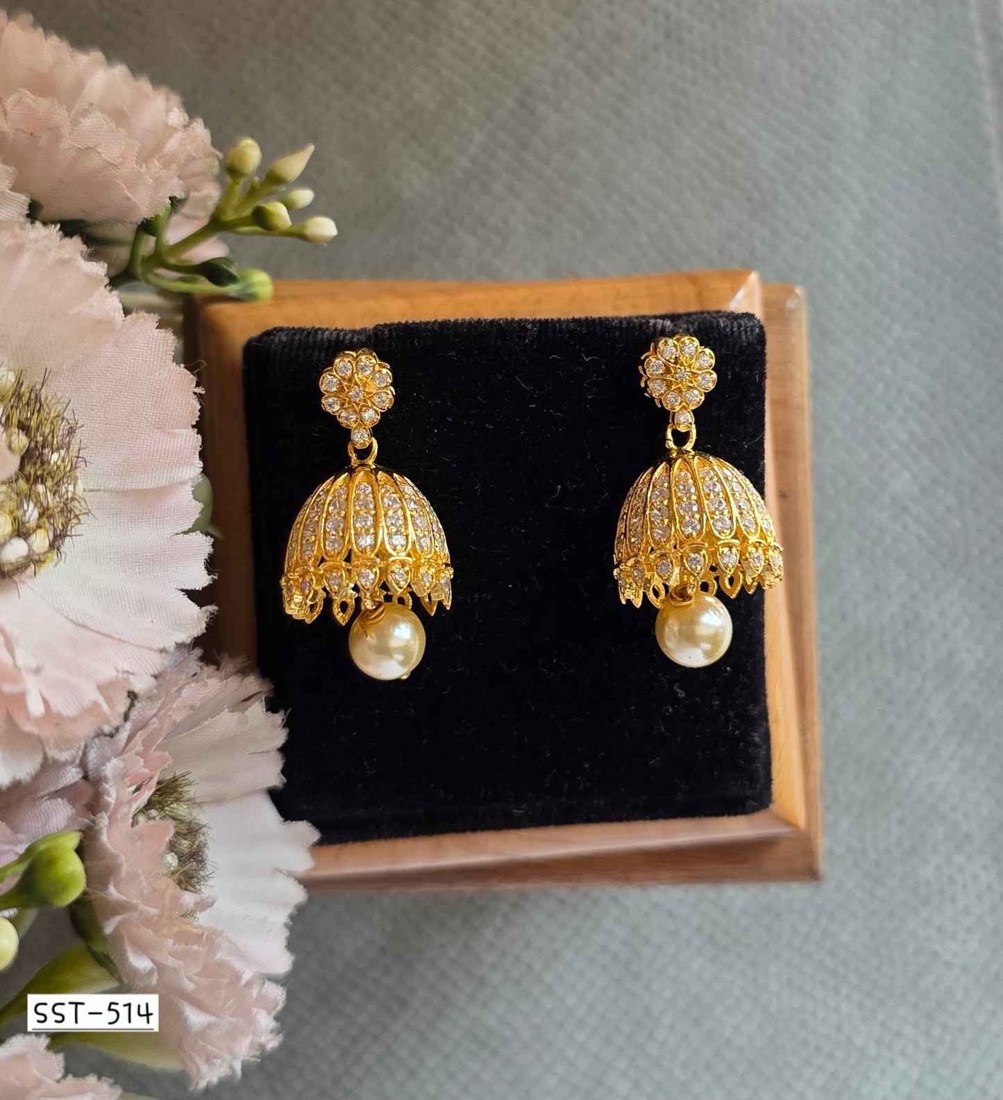 SST 514 | PEARL JEWEL JHUMKA EARRINGS