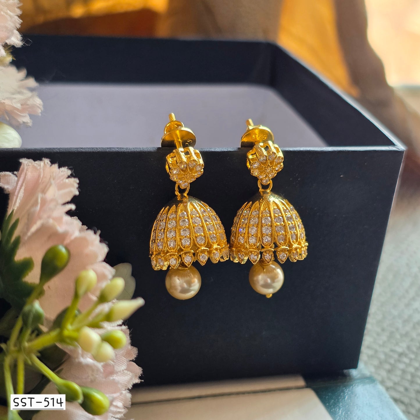 SST 514 | PEARL JEWEL JHUMKA EARRINGS