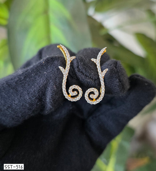 SST 516 |  SWIRLING VINE CUFF EARRINGS