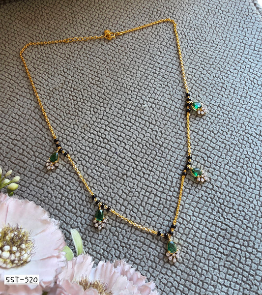 SST 520Green | EMERALD BLOSSOM MANGALSUTRA