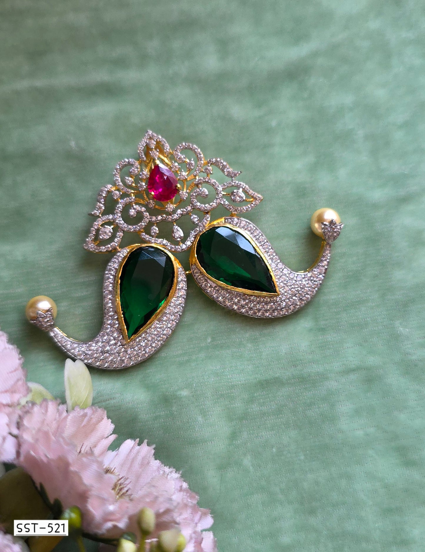 SST 521 | EMERALD AND RUBY MAJESTIC PENDANT