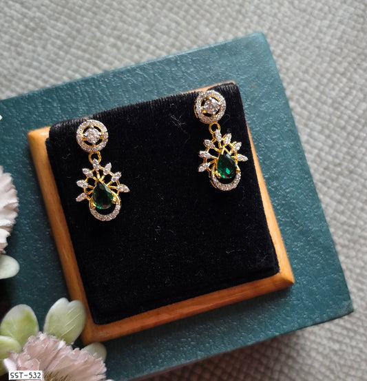 SST 532 | EMERALD RADIANCE DROP EARRINGS