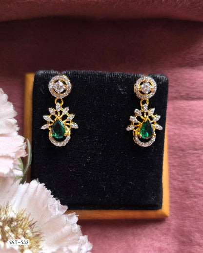 SST 532 | EMERALD RADIANCE DROP EARRINGS