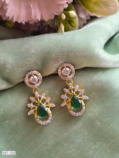 SST 532 | EMERALD RADIANCE DROP EARRINGS