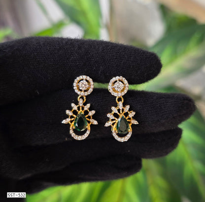 SST 532 | EMERALD RADIANCE DROP EARRINGS