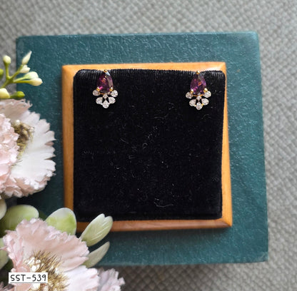 SST 539Amt |  TEARDROP EARRINGS WITH DAZZLING ACCENTS