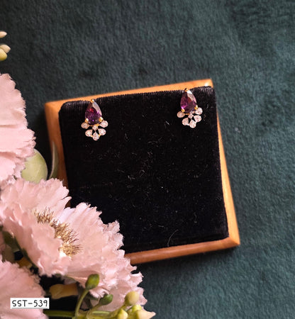 SST 539Amt |  TEARDROP EARRINGS WITH DAZZLING ACCENTS