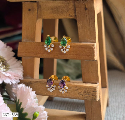 SST 539Amt |  TEARDROP EARRINGS WITH DAZZLING ACCENTS