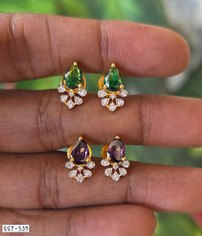 SST 539Amt |  TEARDROP EARRINGS WITH DAZZLING ACCENTS