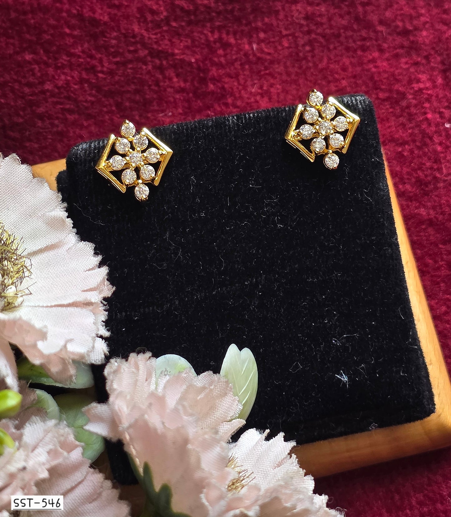 SST 546 | RADIANT SQUARE DIAMOND EARRINGS