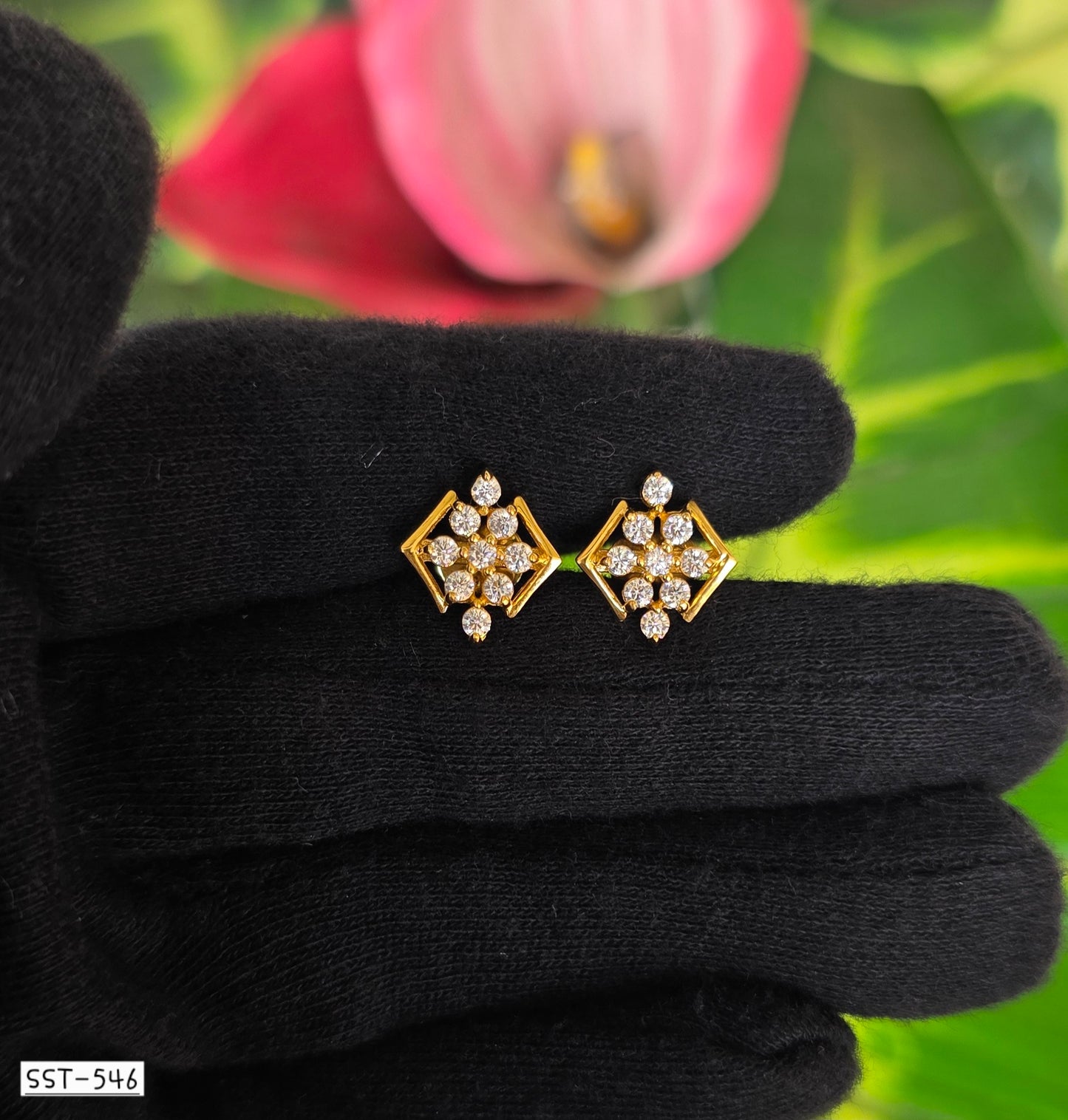 SST 546 | RADIANT SQUARE DIAMOND EARRINGS