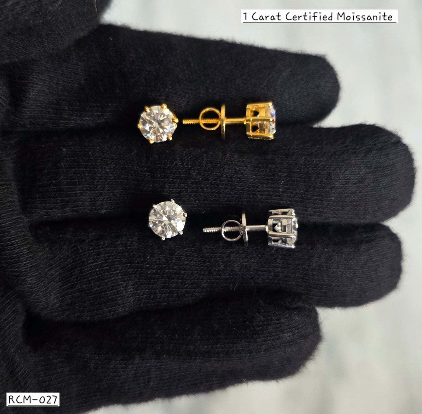 RCM 027 | Certified Moissanite Earrings | 925 Silver