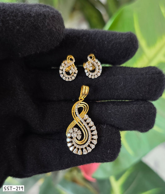 SST 219 | INFINITY DESIGNED PENDANT AND EARRING SET