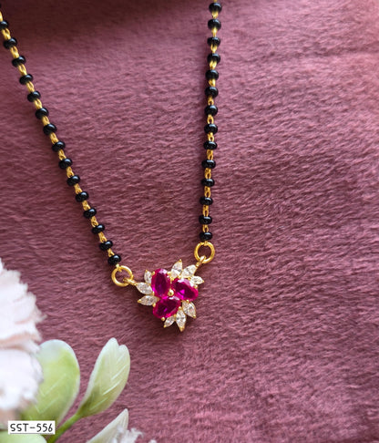 SST 556RED | ELEGANT BLOOM MANGALSUTRA PENDANT