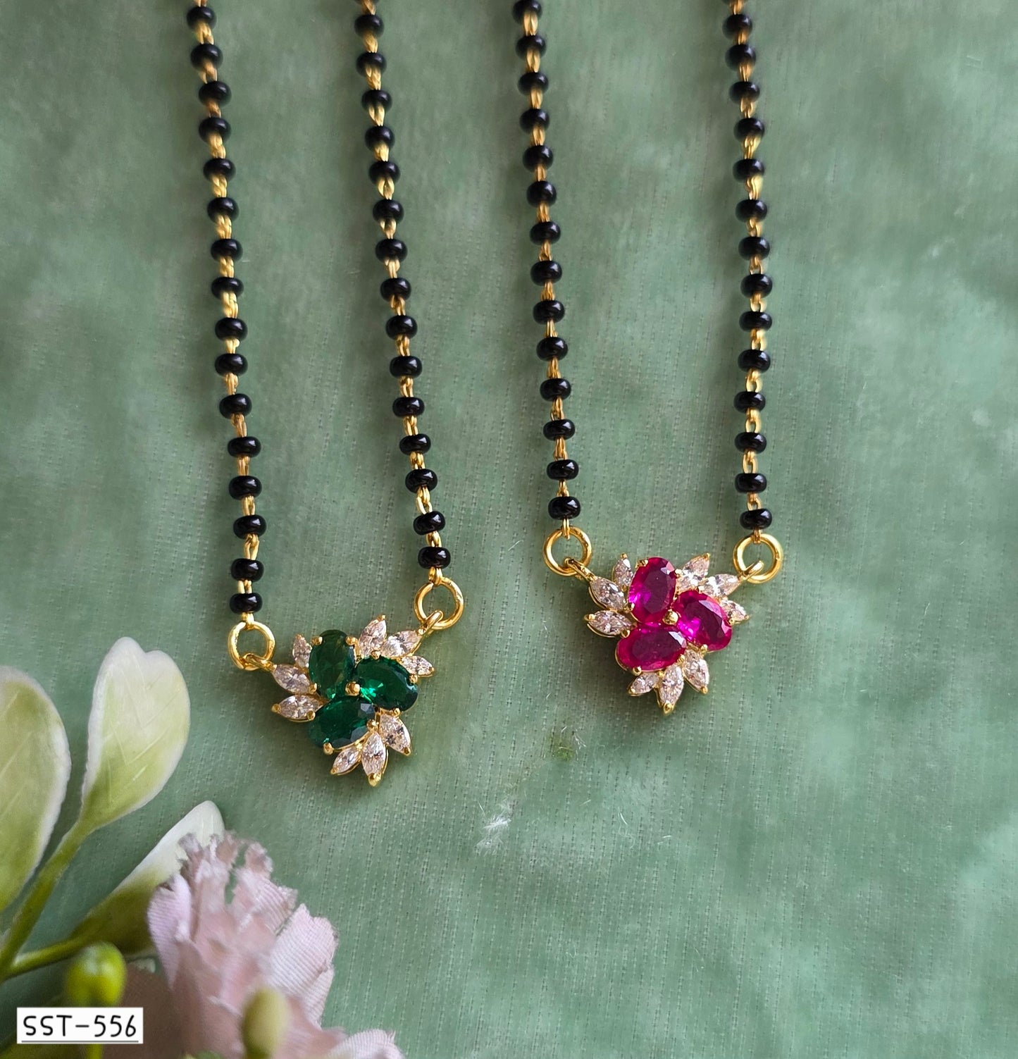 SST 556RED | ELEGANT BLOOM MANGALSUTRA PENDANT