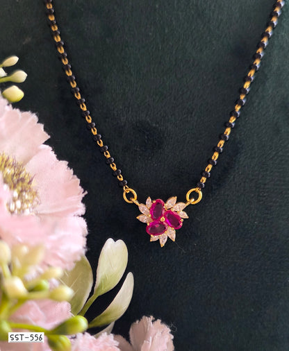 SST 556RED | ELEGANT BLOOM MANGALSUTRA PENDANT