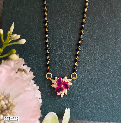 SST 556RED | ELEGANT BLOOM MANGALSUTRA PENDANT