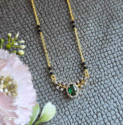 SST 561DB GREEN | ELEGANT EMERALD DELIGHT NECKLACE
