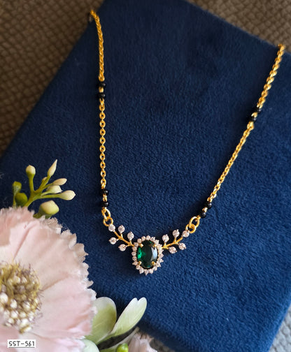 SST 561DB GREEN | ELEGANT EMERALD DELIGHT NECKLACE