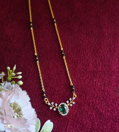 SST 561DB GREEN | ELEGANT EMERALD DELIGHT NECKLACE