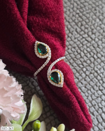SST 567 | LUXURY EMERALD TEARDROP RING