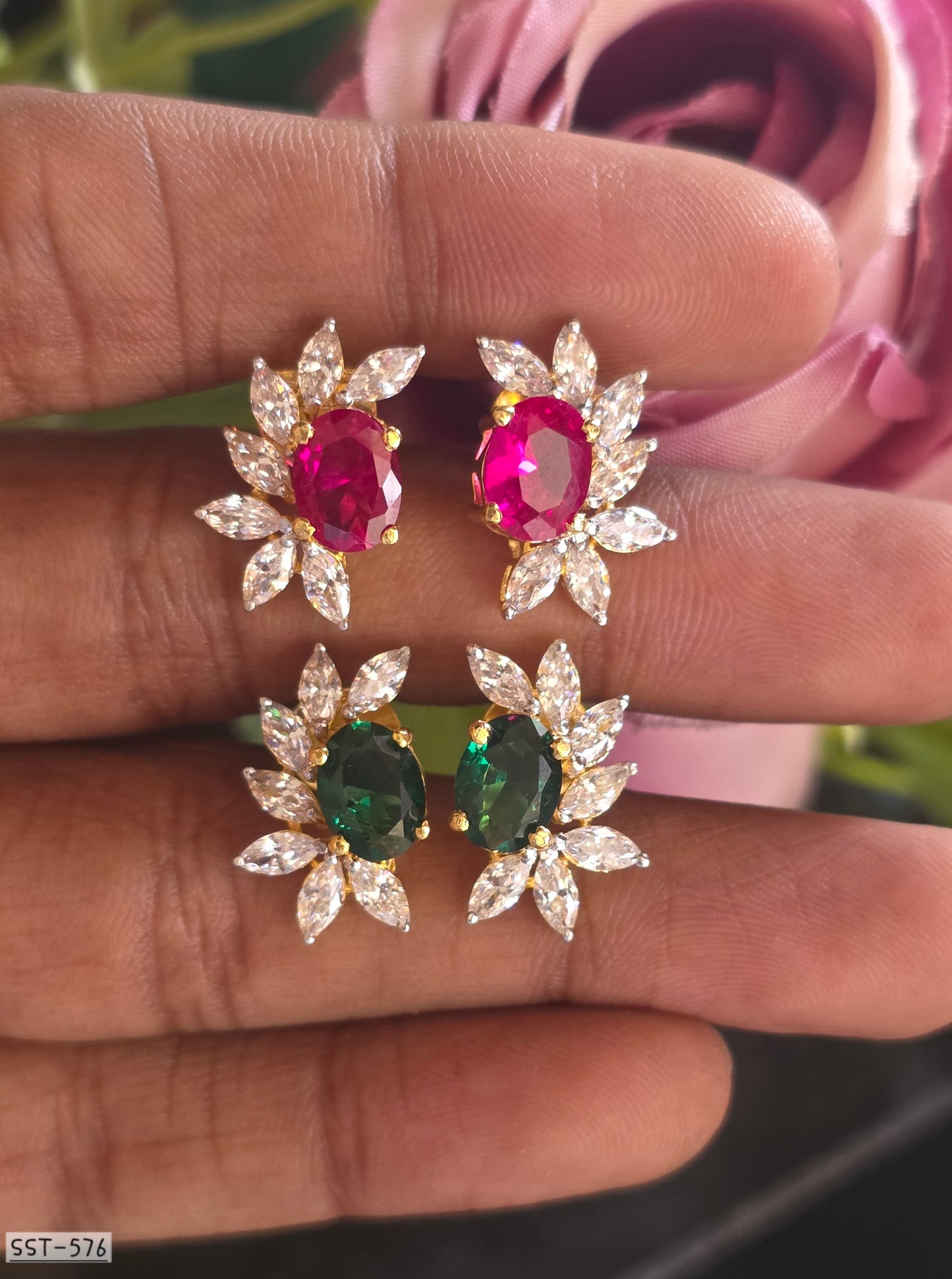 SST 576 | RADIANT BLOOM STATEMENT STUD EARRINGS