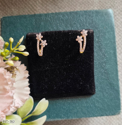 SST 583 | BLOOMING BRILLIANCE CRYSTAL ACCENT EARRINGS