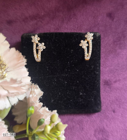 SST 583 | BLOOMING BRILLIANCE CRYSTAL ACCENT EARRINGS