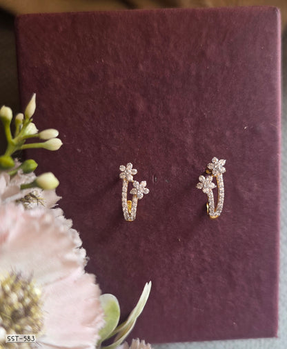 SST 583 | BLOOMING BRILLIANCE CRYSTAL ACCENT EARRINGS