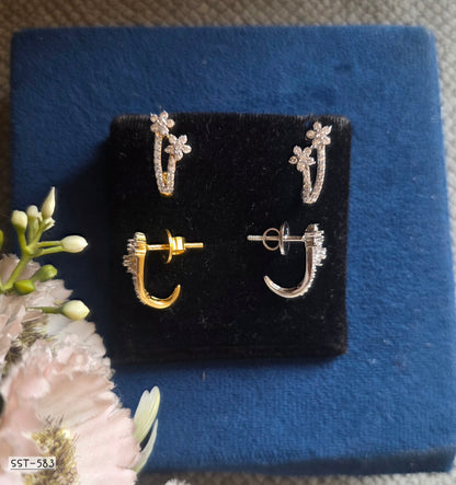 SST 583 | BLOOMING BRILLIANCE CRYSTAL ACCENT EARRINGS