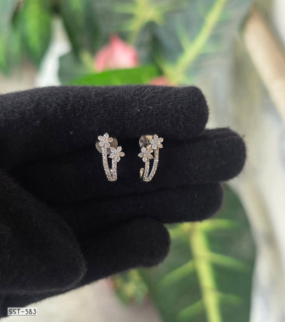 SST 583 | BLOOMING BRILLIANCE CRYSTAL ACCENT EARRINGS