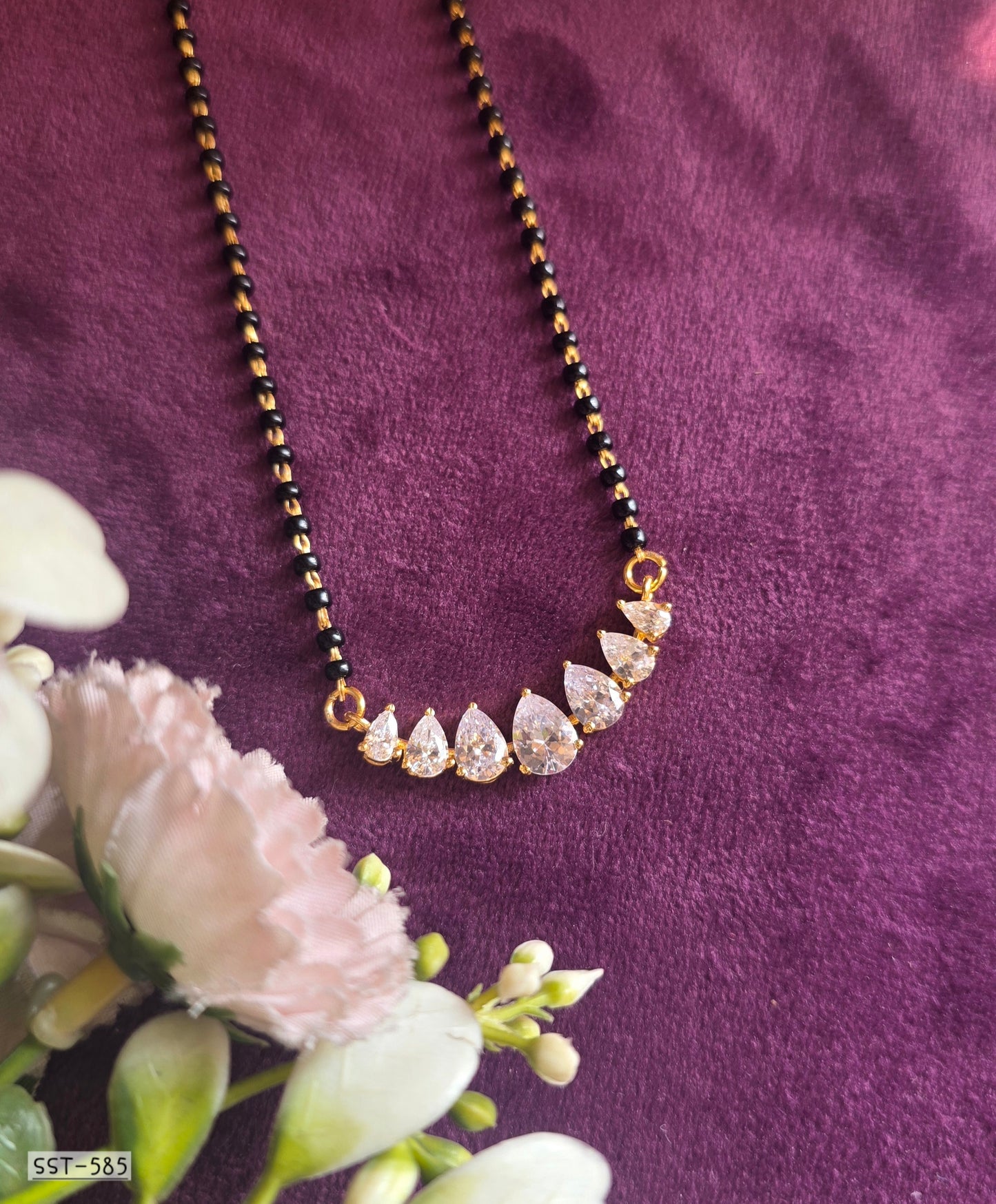 SST 585 | RADIANT TEARDROP CRYSTAL MANGALSUTRA