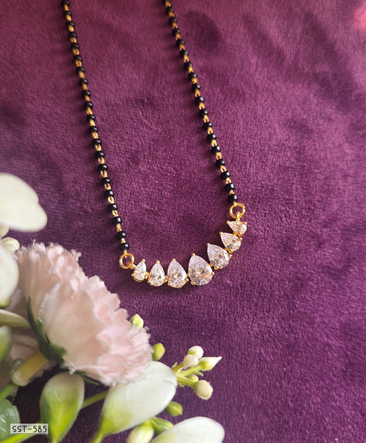 SST 585 | RADIANT TEARDROP CRYSTAL MANGALSUTRA