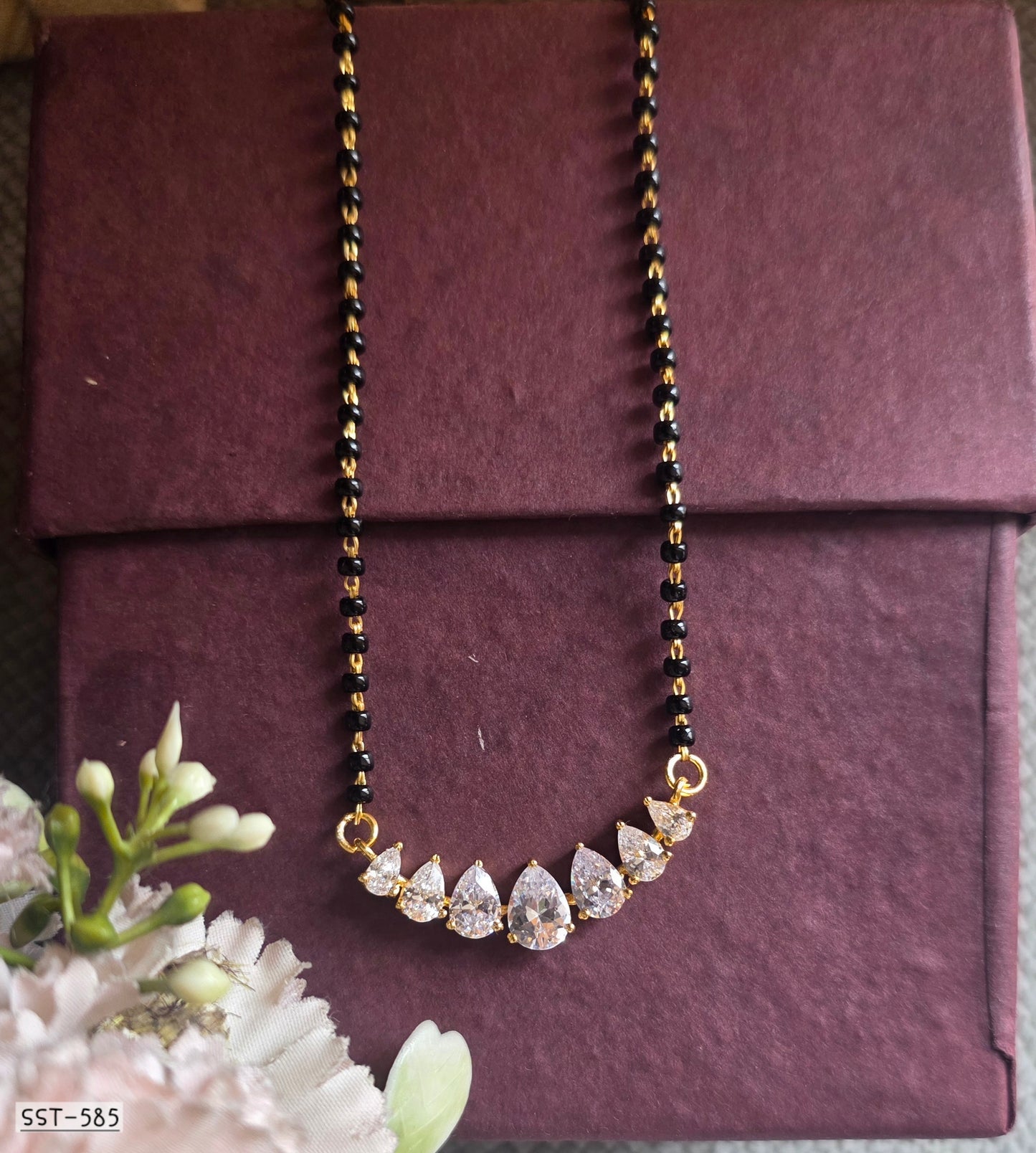 SST 585 | RADIANT TEARDROP CRYSTAL MANGALSUTRA