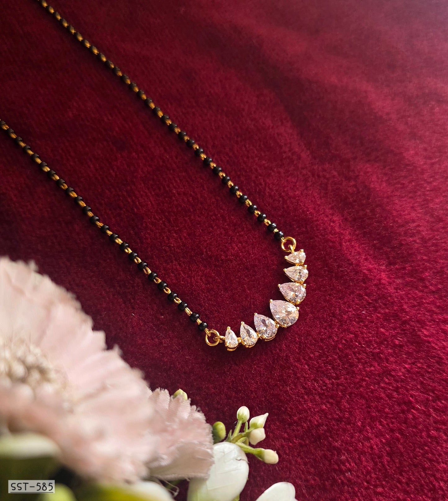 SST 585 | RADIANT TEARDROP CRYSTAL MANGALSUTRA