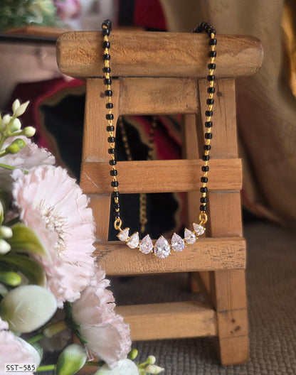 SST 585 | RADIANT TEARDROP CRYSTAL MANGALSUTRA