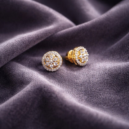 SST 236 | DAZZLING FLORAL DIAMOND STUD EARRINGS