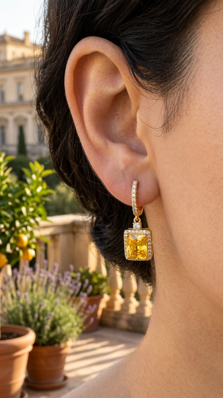 SST 060 | EVA YELLOW SAPPHIRE BALI EARRING