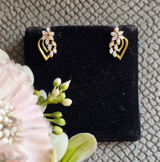 SST 603 | RADIANT CRYSTAL FAN STATEMENT EARRINGS