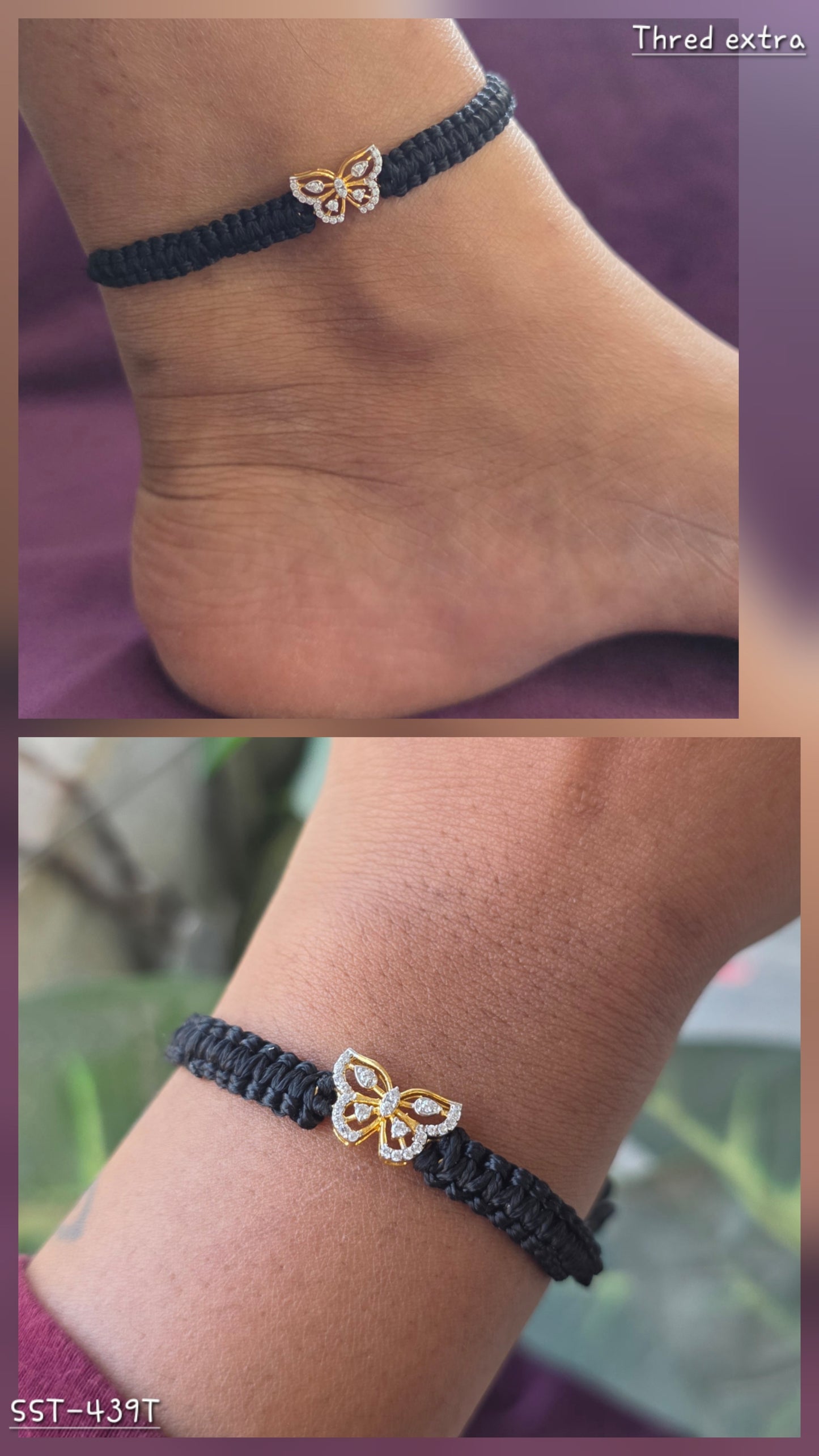 SST 439T | BUTTERFLY BRACELET CUM ANKLET