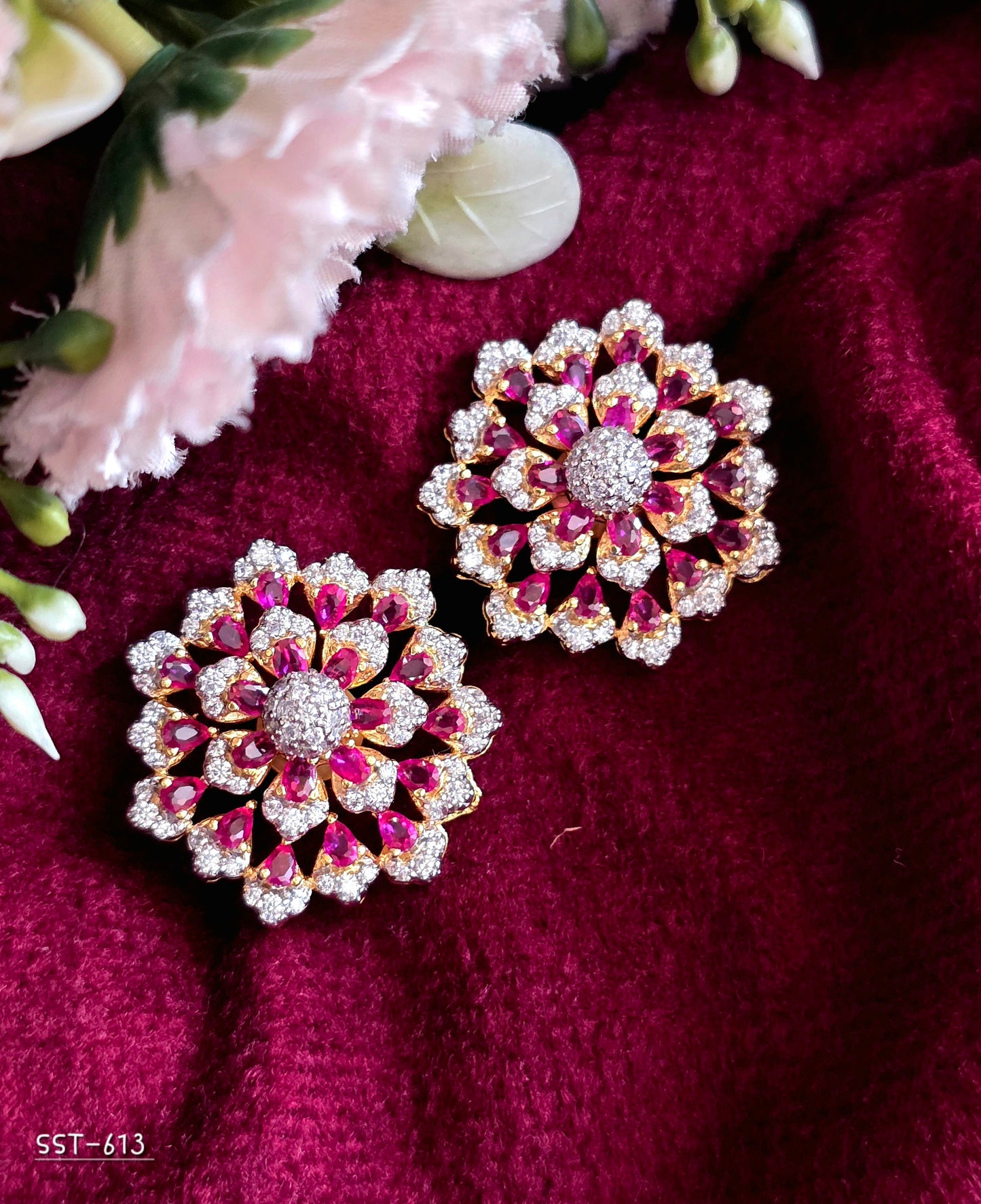 SST 613 | FLORAL STATEMENT EARRINGS