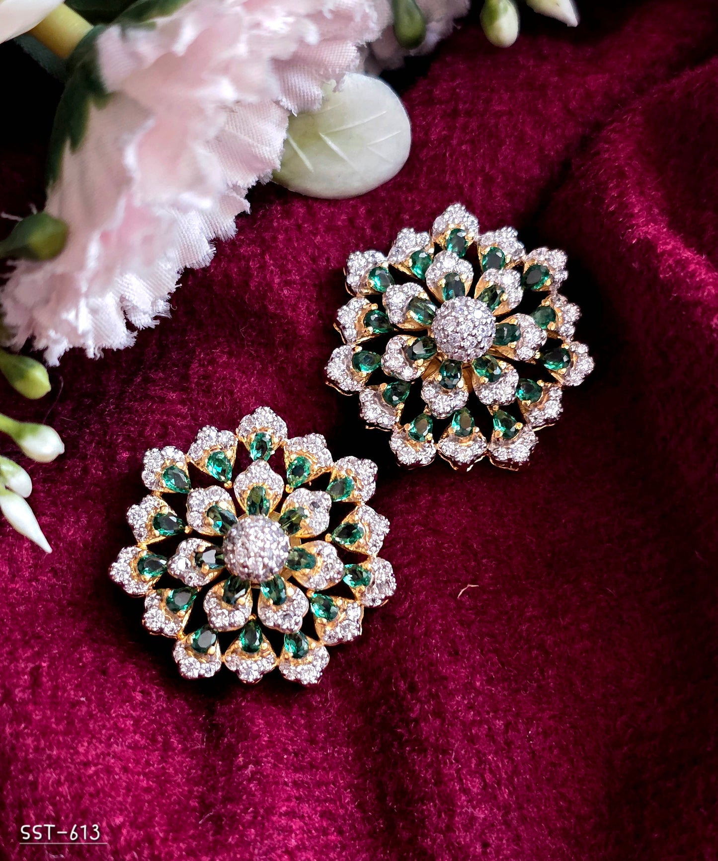SST 613 | FLORAL STATEMENT EARRINGS