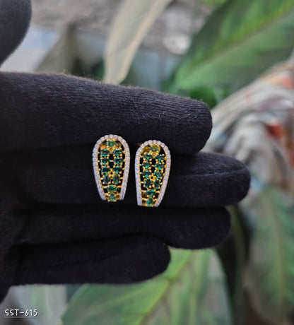 SST 615 | ROYAL SAPPHIRE HALO STUD EARRINGS