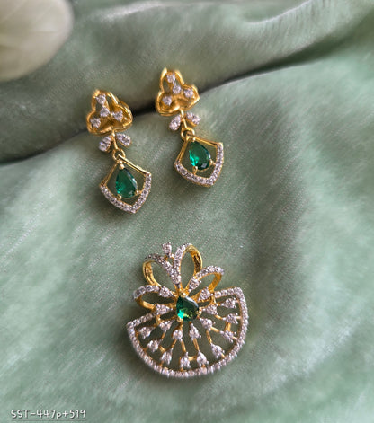 SST 447P + 519 | EARRINGS AND PENDENT SET