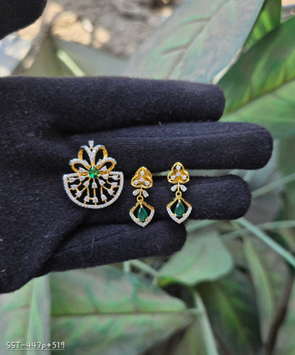 SST 447P + 519 | EARRINGS AND PENDENT SET