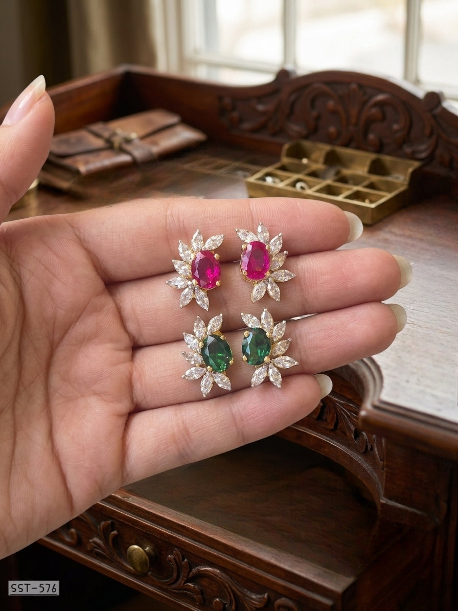 SST 576 | RADIANT BLOOM STATEMENT STUD EARRINGS