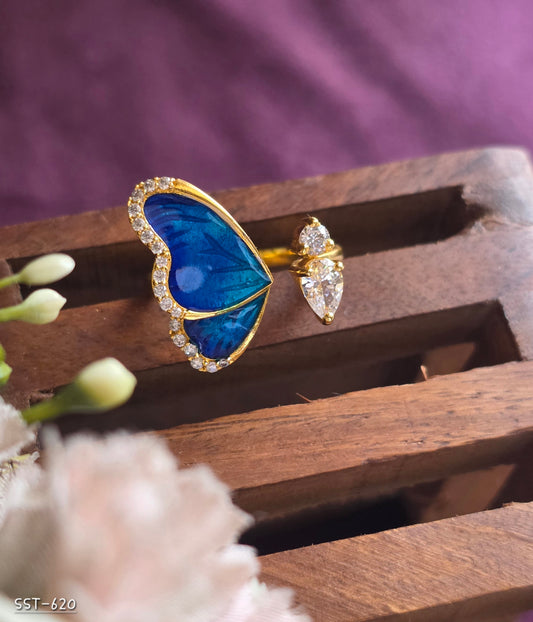 SST 620 | MIDNIGHT HEART OPEN RING