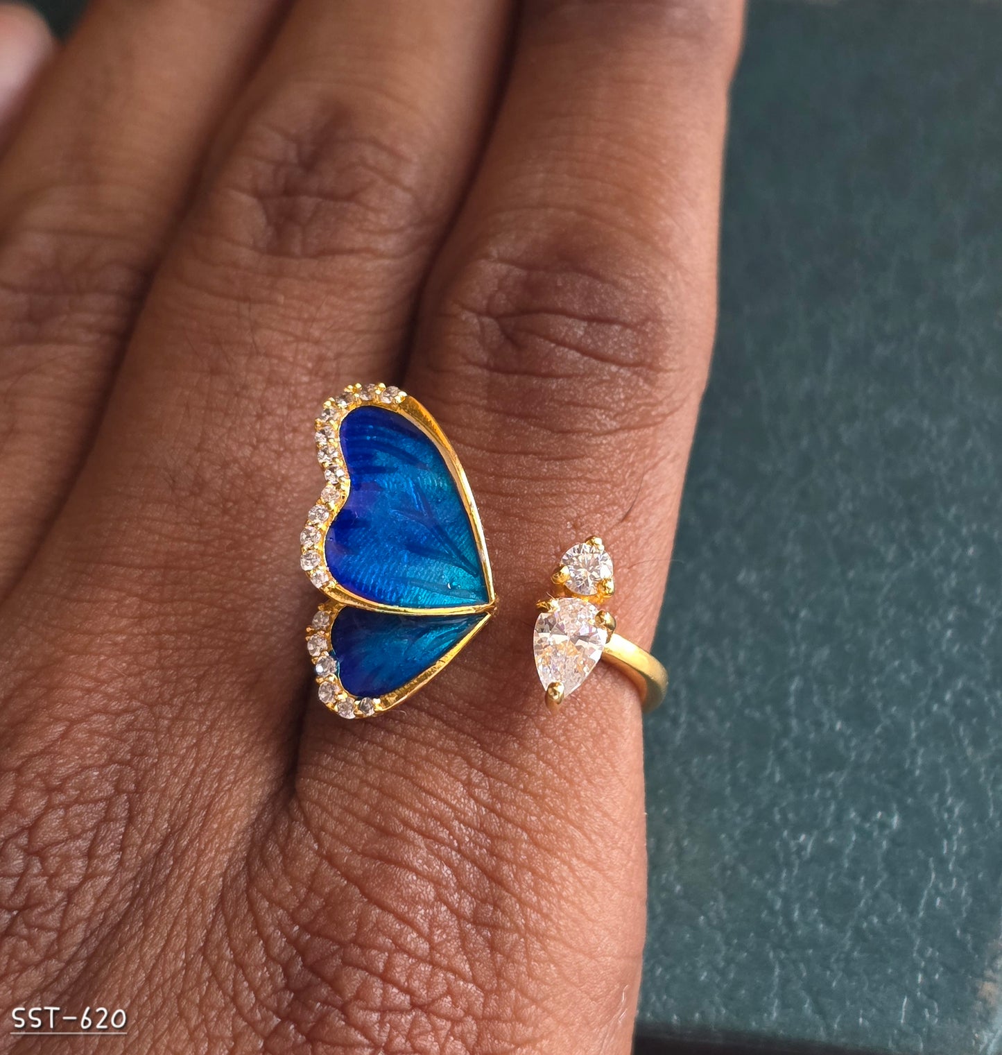 SST 620 | MIDNIGHT HEART OPEN RING